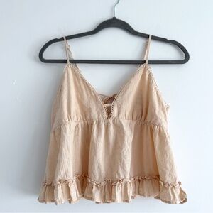 Light Pink/Peach Shop Neighbor Cotton Babydoll Tank Top